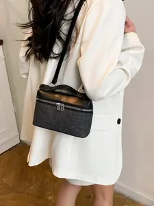 Elegant Square Solid Color PU Bag, Women's Fashion Handbag, Casual Shoulder Crossbody Bag, Perfect for Travel, Shopping, Parties, Commuting