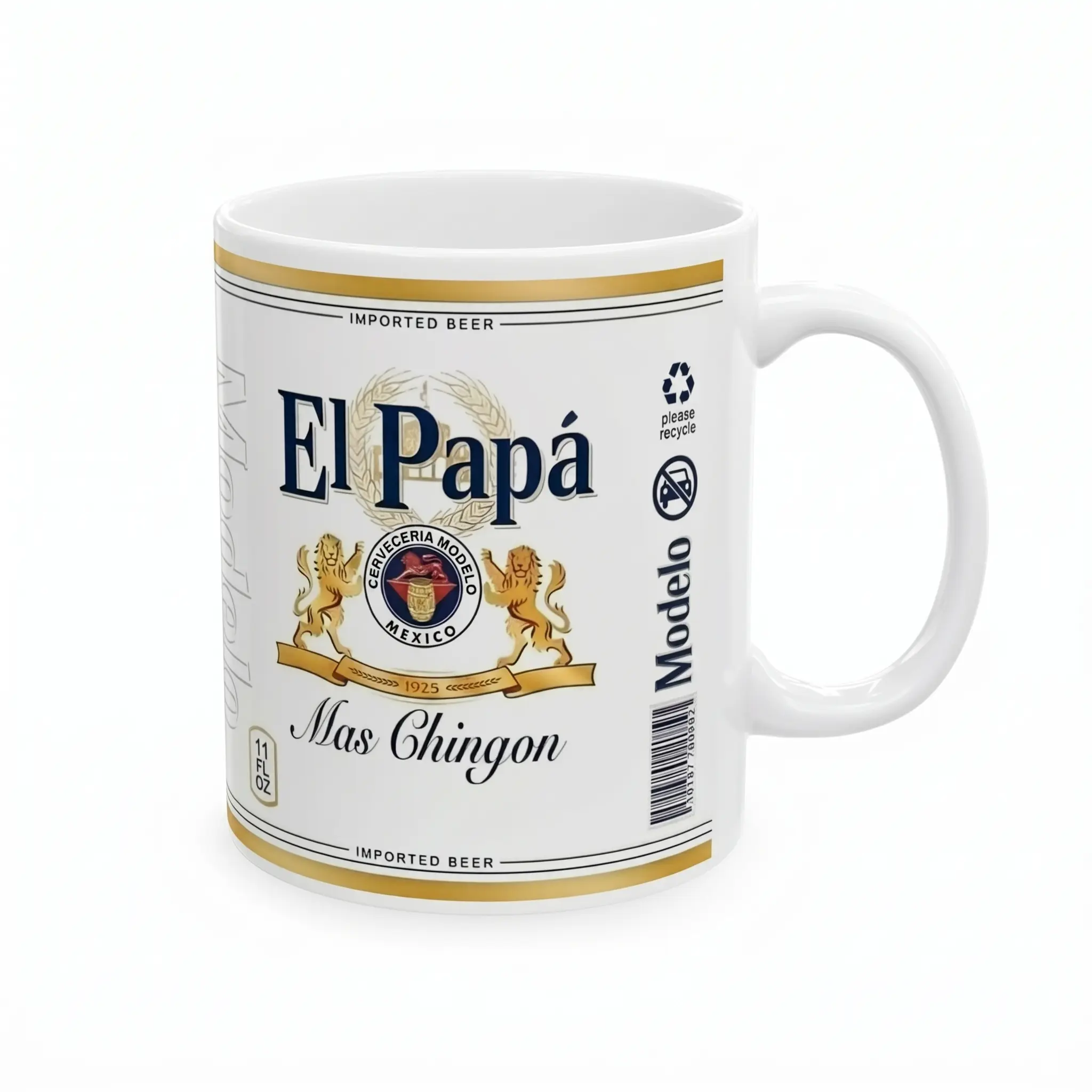 Regalo para el Día del Padre: Taza El Papá Más Chingón, Modelo de Taza de Café Inspirada, Regalo para Papá para Padres Mexicanos