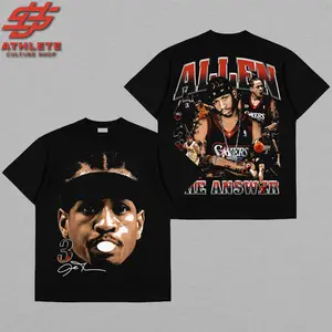 [LEO] Allen Iverson 'The Answer' For Sixers Nation High-Quality 100% Cotton T-Shirt (Made In US), Philly Fans Hooper Shirt, Game Day Outfits, Gift For Basketball Youth & Adult Fans.