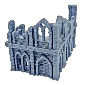 DND Terrain - Rural Manor Ruins - War Models, Dice Set Game, DIY Coloring Tools, Dragon & Dungeon Ruins Scene Building, Suitable for Role-Playing Enthusiasts' Gifts