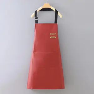 Solid Color Apron, Waterproof & Oil-proof Apron for Men and Women, Kitchen Cooking Apron, Household Kitchen Cooking Supplies