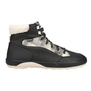 Keds Womens Scout Iv Textile Mix Splash Lace Up Casual Boots Ankle Low Heel 1-2" - Black