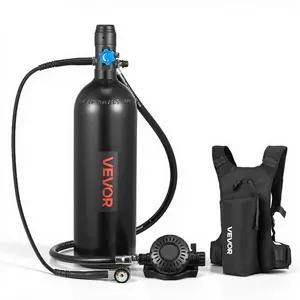 VEVOR Mini Scuba Tank, 0.5L Portable Diving Tank for Underwater Breathing, Reusable Lung Diving Cylinder up to 10 Minutes Dive Time, Emergency Rescue Pony Bottle with Pump, Bag, Lanyard for SnorkelingVEVOR Super Brand Day