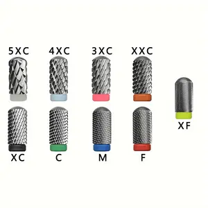 Large Original Nail Drill Bits, Tungsten Steel Carbide Barrel Round Smooth Top, Fast Remove Acrylic Or Hard Gel for Nail Art Tools, Nail Art Accessories