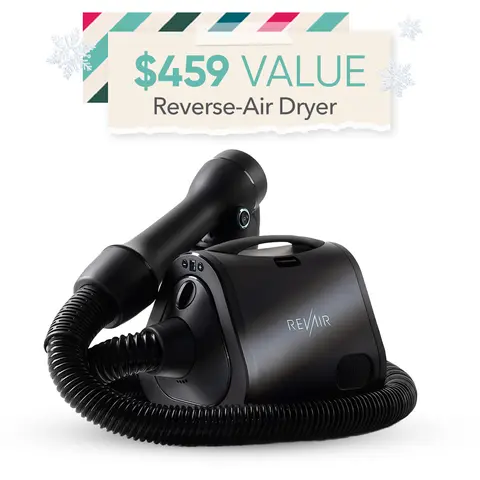 RevAir Reverse-Air Dryer - Fastest Healthiest & Easiest Hair Drying Solution for USA & Canada Use Only 120V US/CA Smooth Hair Care with Variable Tension Settings & Internal Temperature Sensors