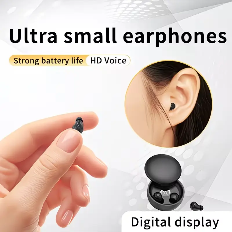Mini Invisible Headphones Bluetooth 5.4 True Wireless In-Ear Earphones sport Audio Earbud Audifonos Bluetooth Wireless Headphones Noise Cancelling Headphones Gaming Headset