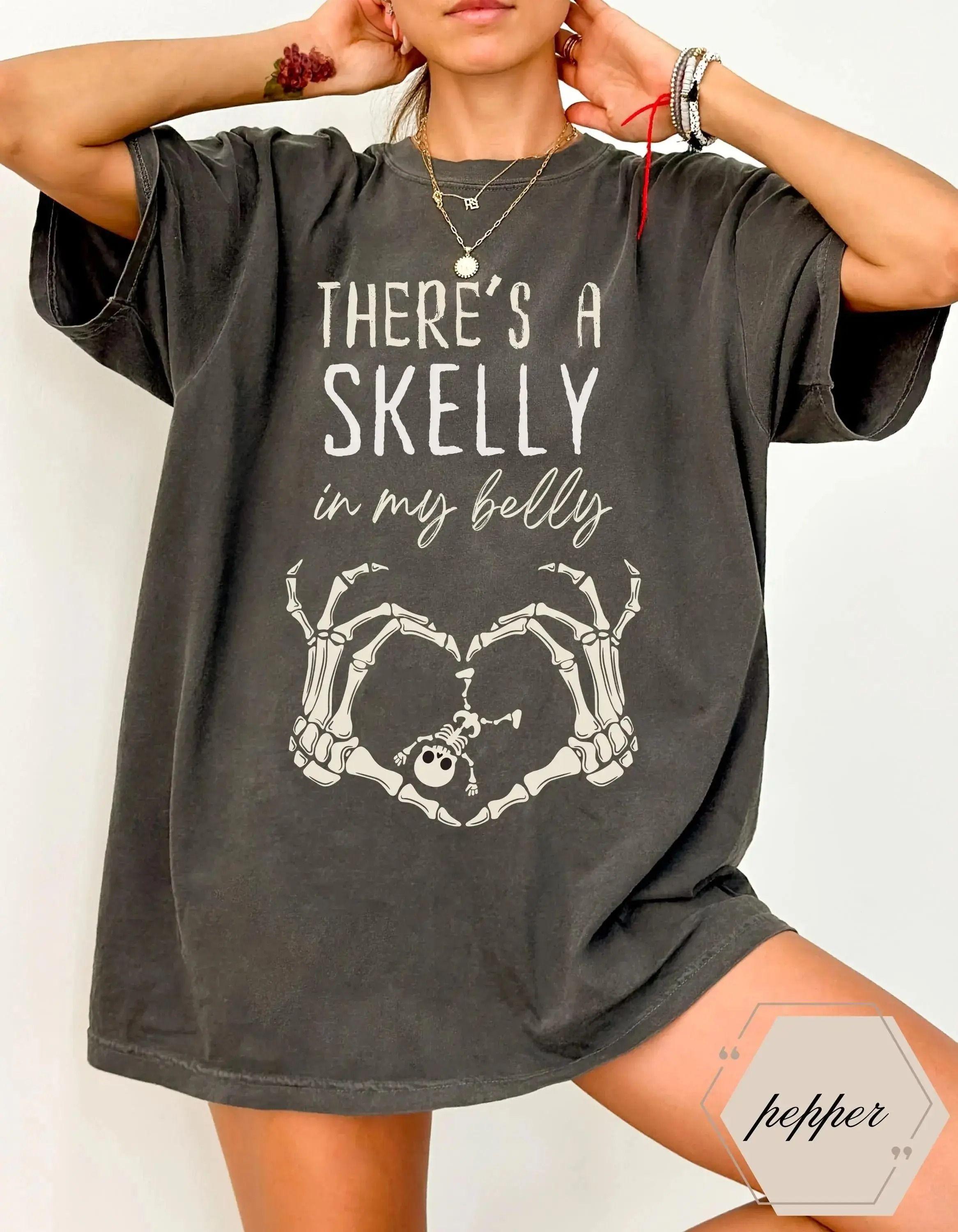Comfort Colors Halloween Pregnancy Shirt, Spooky Mama Graphic Tee For October, Ling & Cotton Soft Garment-Dyed Cotton T-shirt, Made In The USA