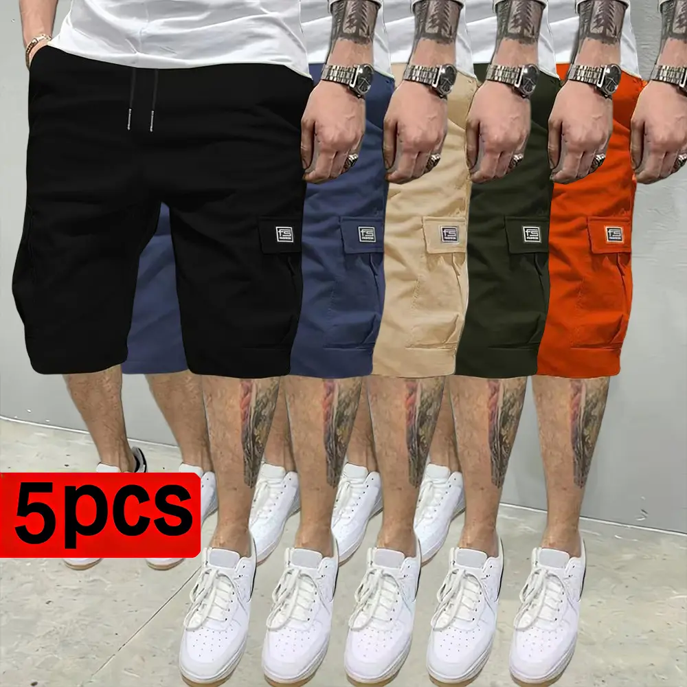 Black + dark blue + khaki + army green + orange