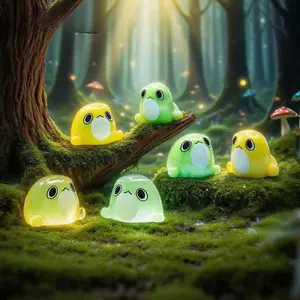 10/20/50pcs Mini Resin Frogs Figurines Luminous Glow in The Dark Frog Animals Tiny for DIY Fairy Garden Decoration Ornament