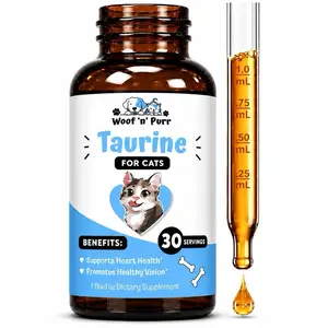 Woof 'n' Purr Taurine for Cats – Cat Taurine Supplement for Heart Health, Vision Support & Overall Wellness, 30 Servings