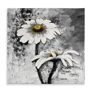 360 stand 58x58 in Square Abstract Floral Daisy Motif Tablecloth - Fade-Resistant, Easy Clean, Indoor & Outdoor Household Kitchen Textile Home Decor, C1TC5858ZFHQLT, Patio Decor