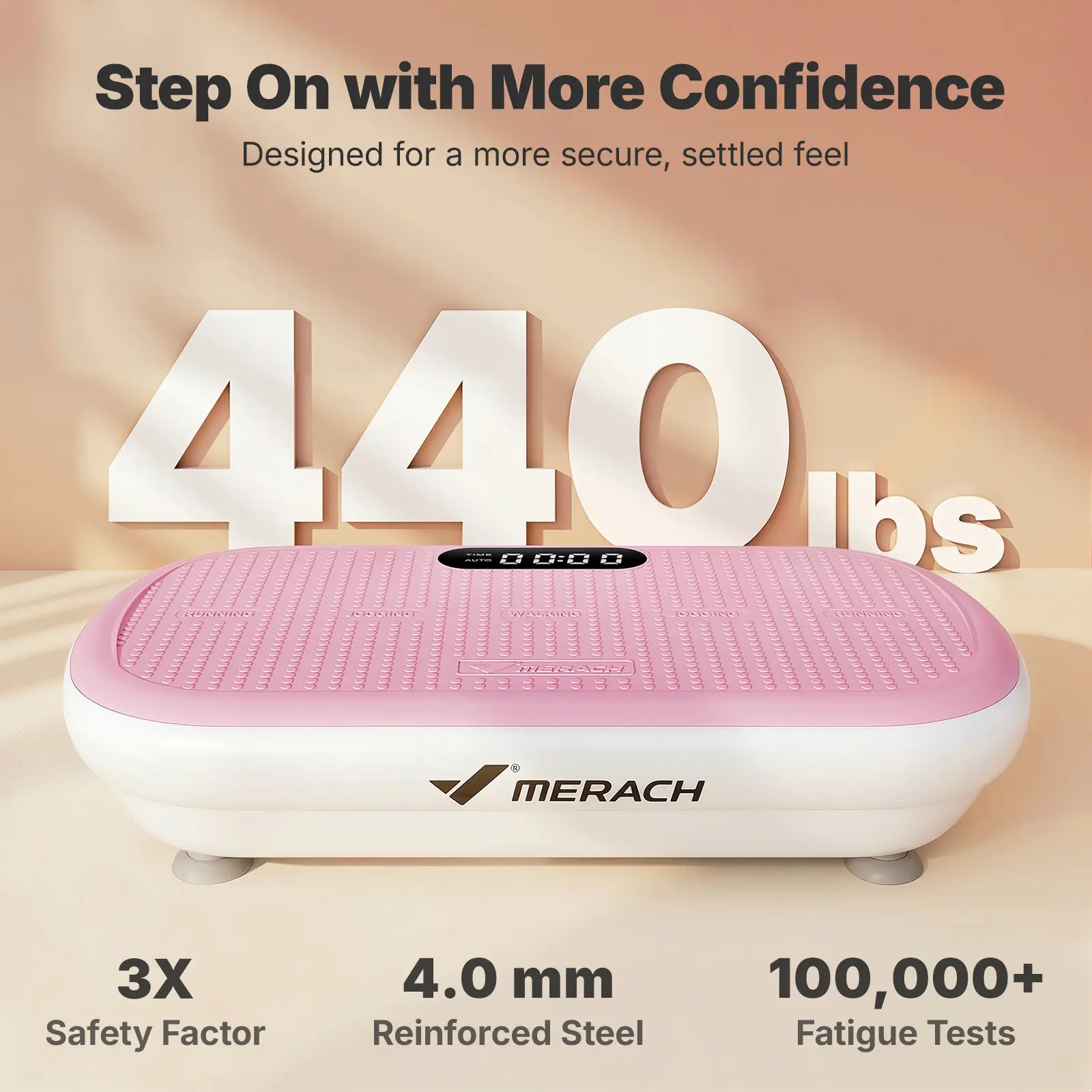【Creator Live Exclusive】Merach High-Power Vibration Plate Exercise Machine,440lbs Weight Capacity, Bluetooth Remote Control, 4 Workout Modes for Home Gym Fitness Equipment Summervibes