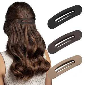 Flat Hair Clips, 3 Packs  Flat Hair Clips Women Stylish Lay Flat Claw Clips for Thick Thin Hair