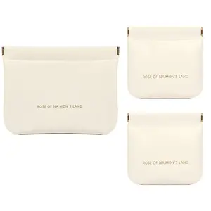 3Pcs Small Makeup Bag, Mini Pocket Cosmetic Bags for Purse Portable Snap Closure Cosmetic Storage Bag Organizer Pouch for Lipstick Cosmetics Headphones Jewelry Handheld Cosmetic Pouch Travel Accessory