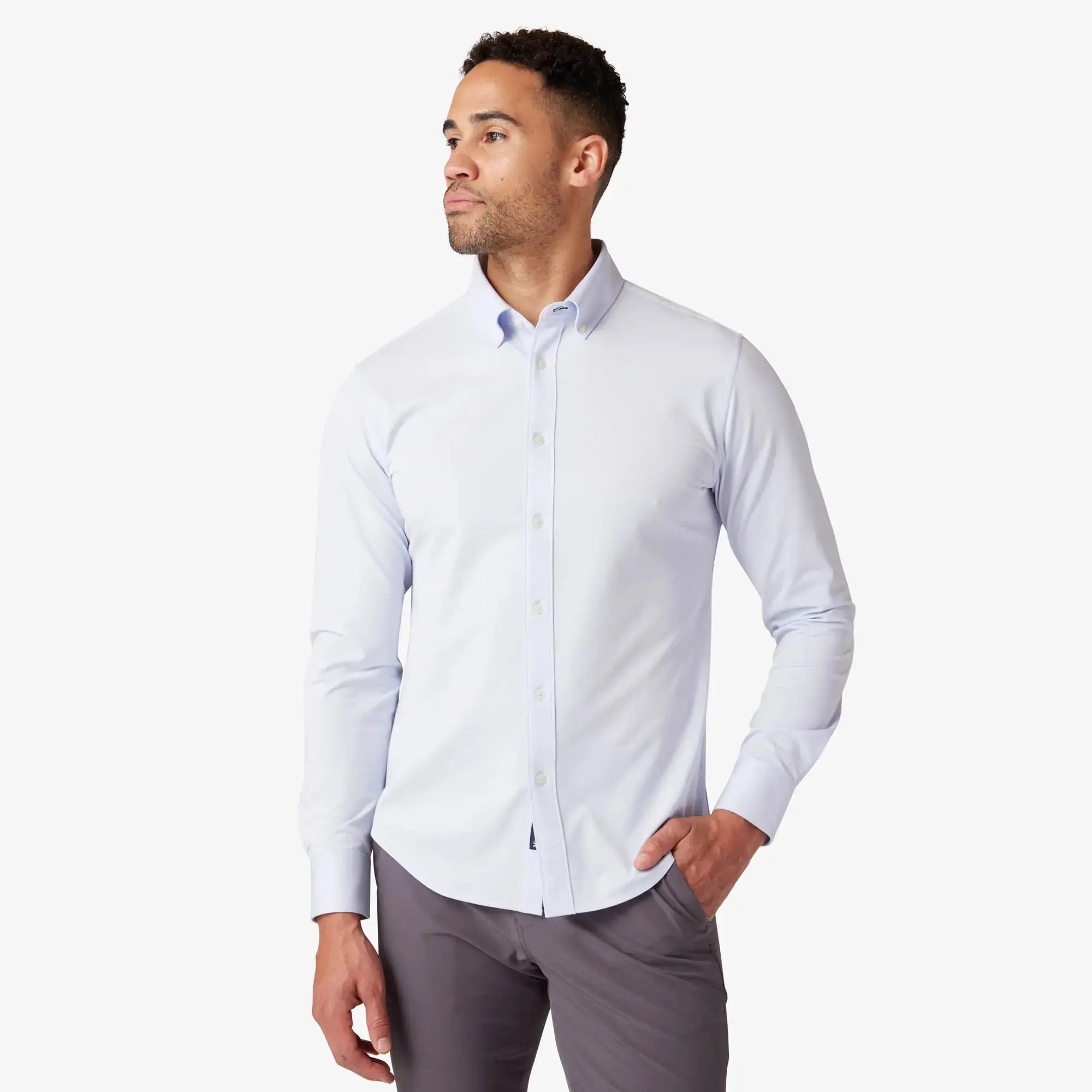 Ellis Oxford Dress Shirt - Sky Blue Solid | Mizzen+Main
