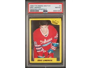 1989 7th Inning Sketch Ohl Oshawa Generals Eric Lindros #1 PSA 8