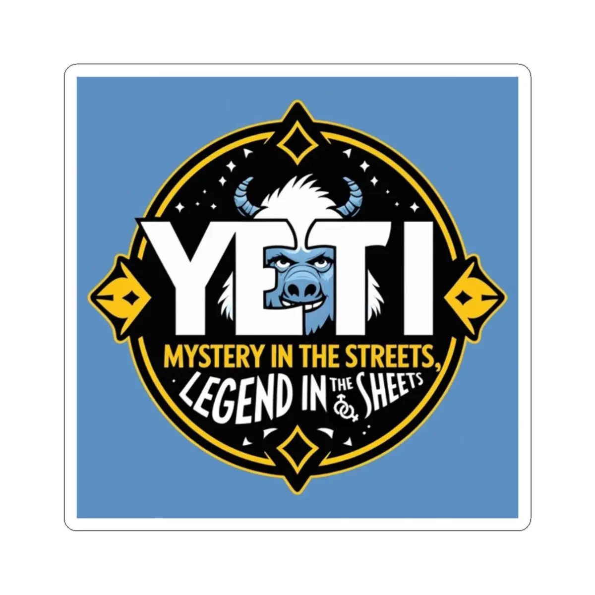 Yeti Kiss-Cut Stickers - Fun Laptop Decal, Party Favor, Gift for Bigfoot Enthusiasts, Adorable Vinyl Decal, Cute Car Sticker, Waterproof