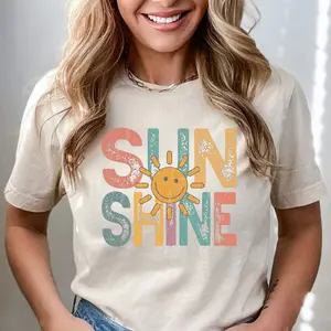 Sunshine Shirt, Hello Sunshine T-Shirt, Retro Beach Vacation Shirts, Beachy Vibes Shirts, Retro Vacation Shirts,Hello Summer T-Shirt
