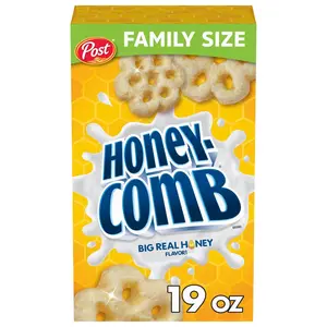 Honeycomb Cereal, Honey Flavored Sweetened Corn and Oat Cereal, 19 OZ Box