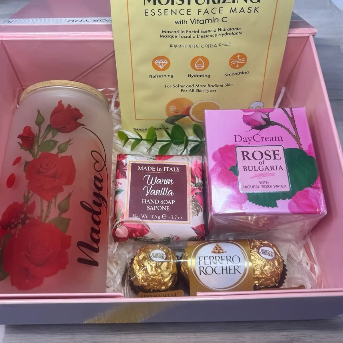 Custom name Gift box, sublimation frosted glass cup 16oz, Iced coffee is my love language. Just for you