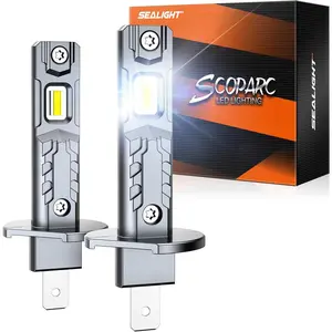 SEALIGHT 2025 Newest H1 LED Light Bulbs 28000LM 6500K Cool White 14000RPM Cooling Fan IP67 Waterproof Plug and Play Design