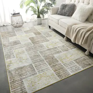 6X9 Feet Washable Area Rugs Modern Abstract Large Carpet for Living Room, Bedroom,Dining Room,Office Nursery, Non Slip Backing, Geometric Pattern Thin Indoor Carpet ,Home Decor,Pet And Child Friendly, Blue, Grey, Red, Khaki, 4x6,5x8,6x9 Feet