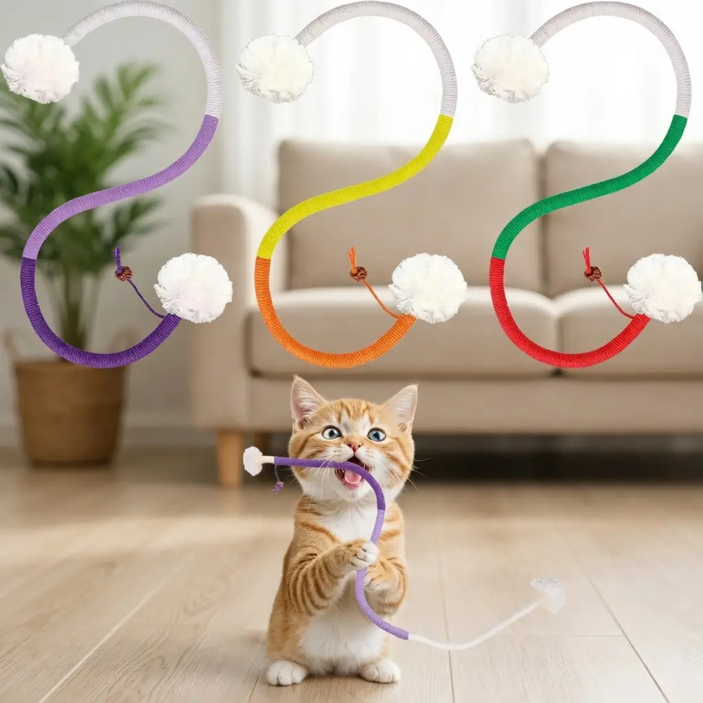 Catnip Interactive Cat Toys Trending 3 Pcs Silvervine Cotton Rope Chew Toy Teeth Cleaning Scratch Play Set for Indoor Kittens Kitty Daily Entertainment Pet Supplies