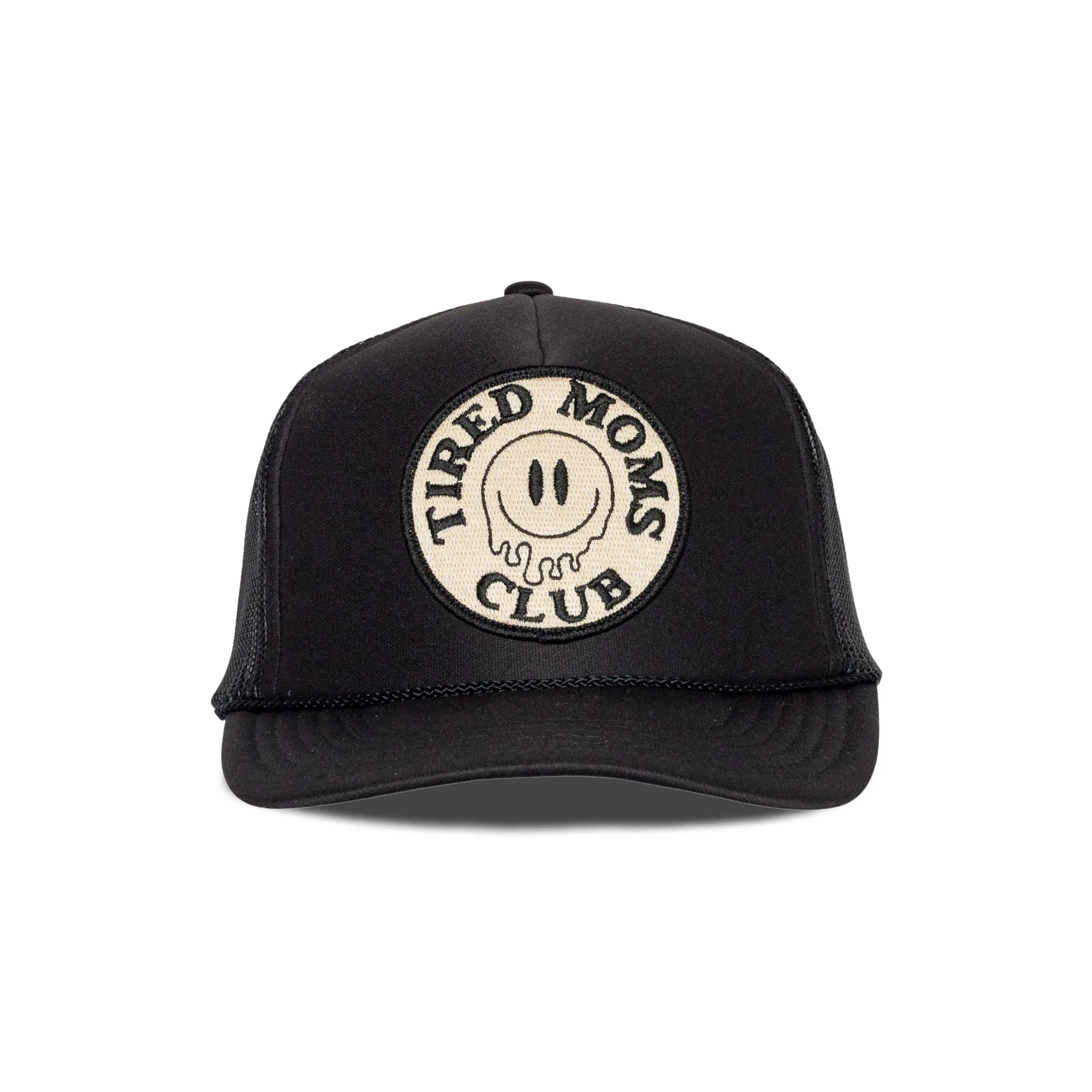 Tired Moms Club Trucker Hat in Black