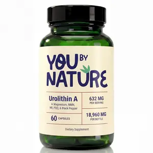Urolithin A 632 mg with Proprietary Blend, NR, NMN, PQQ, Magnesium Bisglycinate, Black Pepper - Adult Daily Supplement (60 Capsules, 30 Servings)