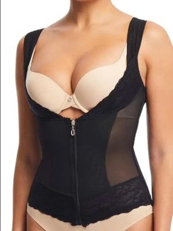 2794 QT Intimates Zippered Slimming Vest Shaper