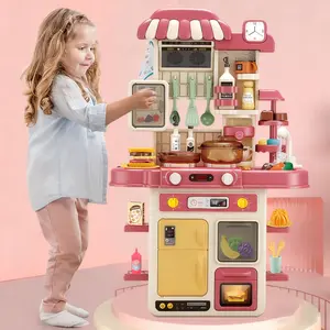 Kids Kitchen Toy Set, Play Food Set, Realistic Cooking Playset with Lights and Sounds, Role-Play Educational Toy for Ages 3+, Parent-Child Interaction