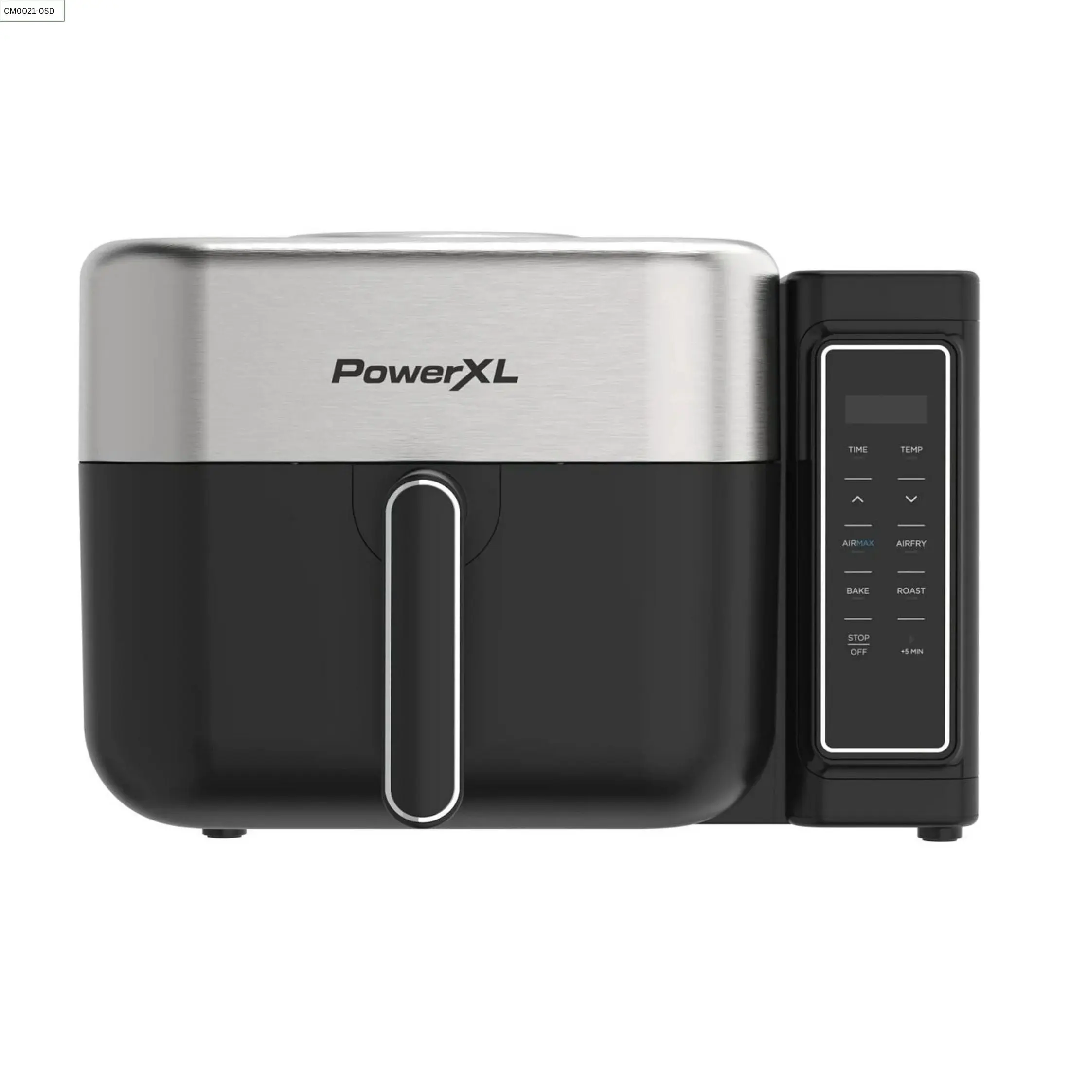 PowerXL 6.3 Quart AirMax Air Fryer Oven with Four Presets and Compact Two-Tier Design, 450F Maximum Temperature, No Preheat Needed