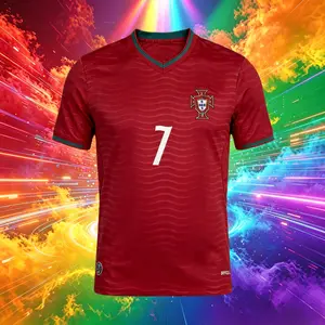 2026 Portugal Home And Away Red Green Black 7# Cristiano Ronaldo Short Sleeve Soccer Jersey Fans Version