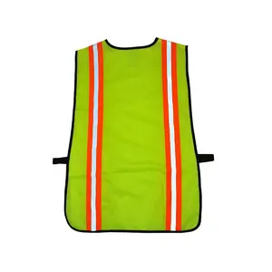 G & F Products 41112 Safety Vest with Reflective Strips, Poly Meets ANSI/ISEA Standards, One Size, Neon Lime Green