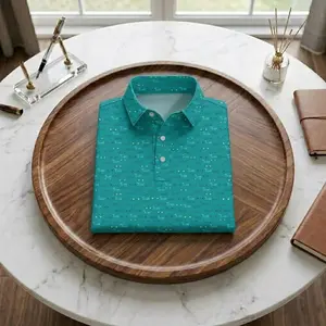 [Ship From US] - Teal Titties Golf Polo Premium Black Polo Shirt – Minimal Pattern Golf Shirt for Men, Stylish Athletic Fit