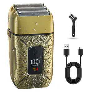 Shave Electric Foil Shavers for Men, Electric Razor, Bald Head Shavers, Face Shaving Beard Trimmer with LCD Display, Gifts for Men，Waterproof,Dry wet double shaving