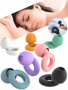 Ring Filter Silicone Earplugs, Noise Cancelling for Airplane Travel, Work, Light Weight, Durable, Washable, Multi-Purpose, Sleep, Study, Shift Workers