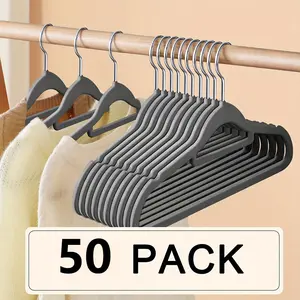 Thickened durable flocked non-slip hangers, leave no traces or bulges on clothes when hanging in the wardrobe, suitable for balcony drying with windproof and non-slip design, universal for dormitories and changing rooms, space-saving and easy to store.