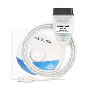 Mini VCI V18 Series Toyota Diagnostic Cable with FTDI FT232RQ RL Chip, Plug-and-Play, Portable Size, Compatible with Techstream for ECU Update