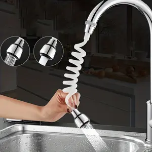 1pc Portable Kitchen Faucet Extension Hose with Retractable Bubbler - Extend Your Reach and Streamline Your Sink Experience