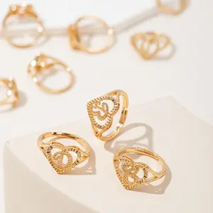 Fashion letter design cufflinks, women's hollow heart-shaped cufflinks, party fashion jewelry, daily clothing decoration