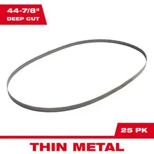 Milwaukee 48-39-0525 18 TPI Band Saw Blades 25PK - Deep Cut