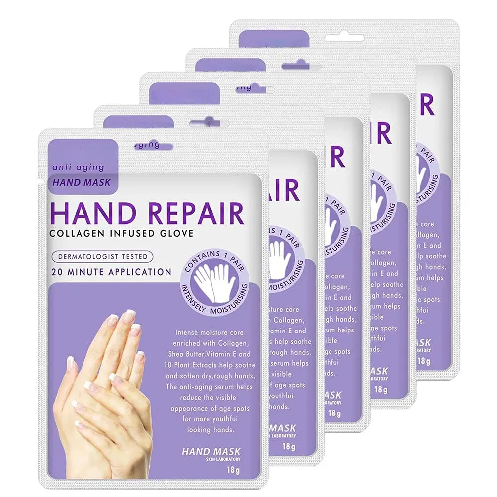 5 Pairs Hands Moisturizing Gloves Skin Repair Renew Mask for Cracked Hands