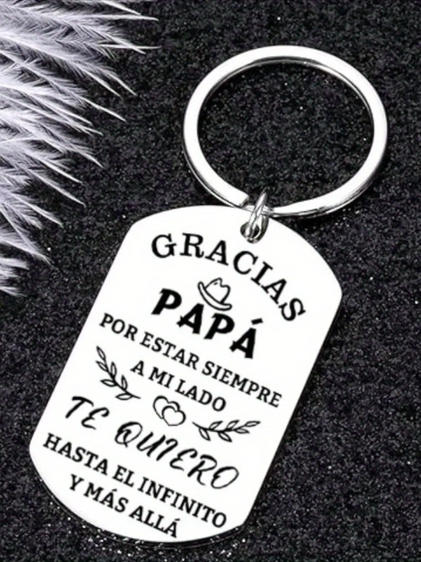 1 stainless steel "Thank You Dad" lettering keychain - a sincere gratitude gift from a daughter or son to a father, with warm quotes, durable and fashionable design, suitable for Father's Day gifts, or as a gift for women, Stylish Keychain