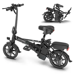 Electric Bike 500W Motor,Maximum speed 20MPH, 28/40 Miles Range, Foldable E-bike, Dual Seat,Portable with Dual Suspension+Dual Shock ,14" Electric Bicycle for Adults City Commute