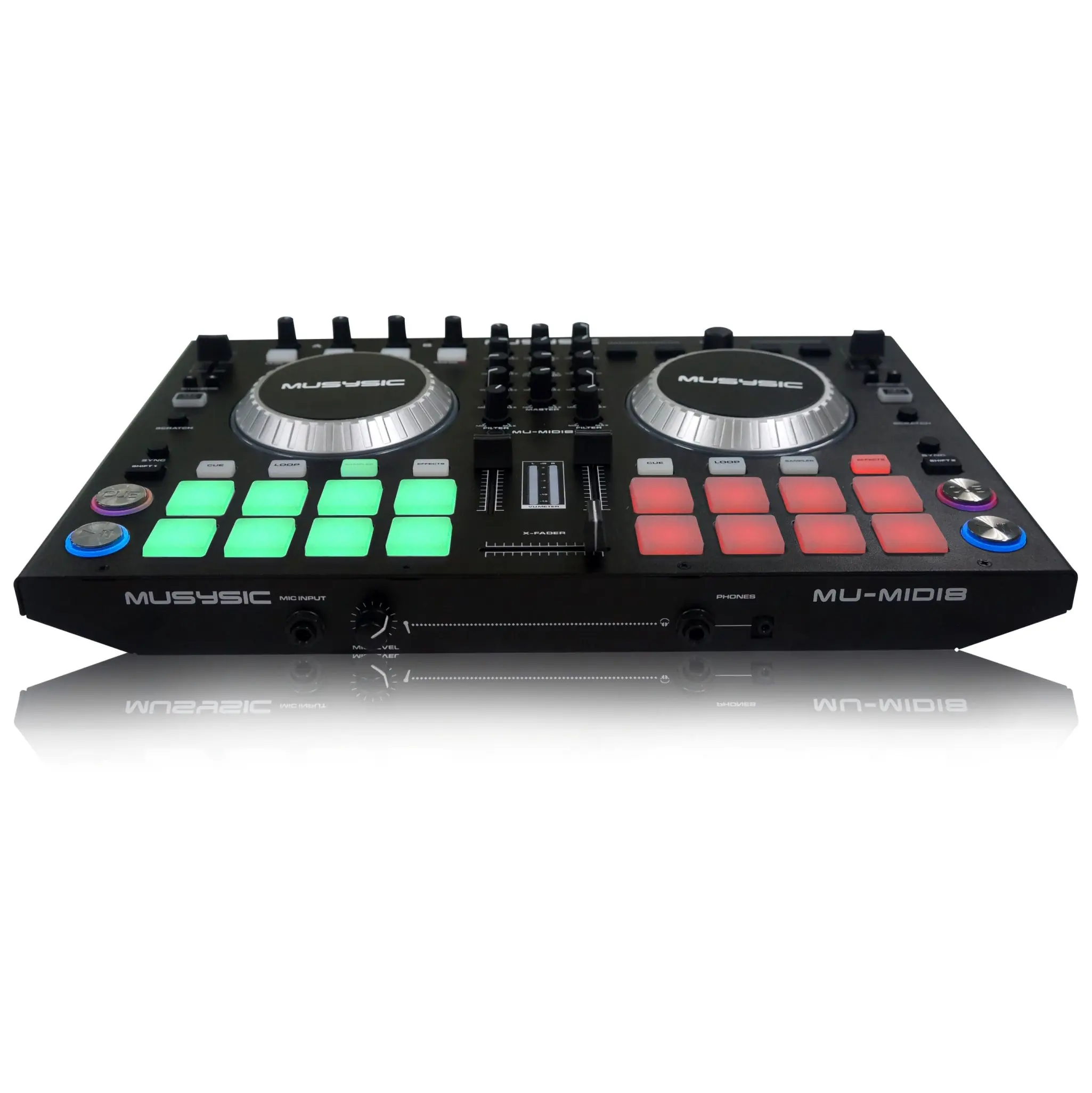 2-Channel USB MIDI DJ Controller with 8 Soft-Touch Rubber MU-MIDI8