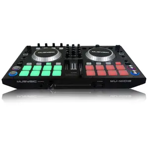 2-Channel USB MIDI DJ Controller with 8 Soft-Touch Rubber MU-MIDI8