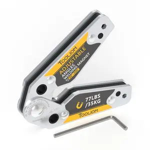TOOLIOM Adjustable Angle Welding Magnet 20°-200°, 48LB/77LB Magnetic Welding Holder, Multi-Angle Magnetic Clamp Welding Positioner for Soldering & Pipe Installation