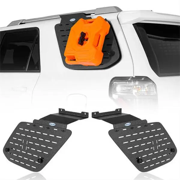 Hooke Road Exterior Rear Window MOLLE Storage Panel Kit for 2010-2024 Toyota 4Runner, Car Stowing Accessory with Rear Racks, Tool Mount Clamp-Mountable, Quick & Simple Installation, Roof-Compatible for Water Containers, Mounts To Tool Mount Clamps