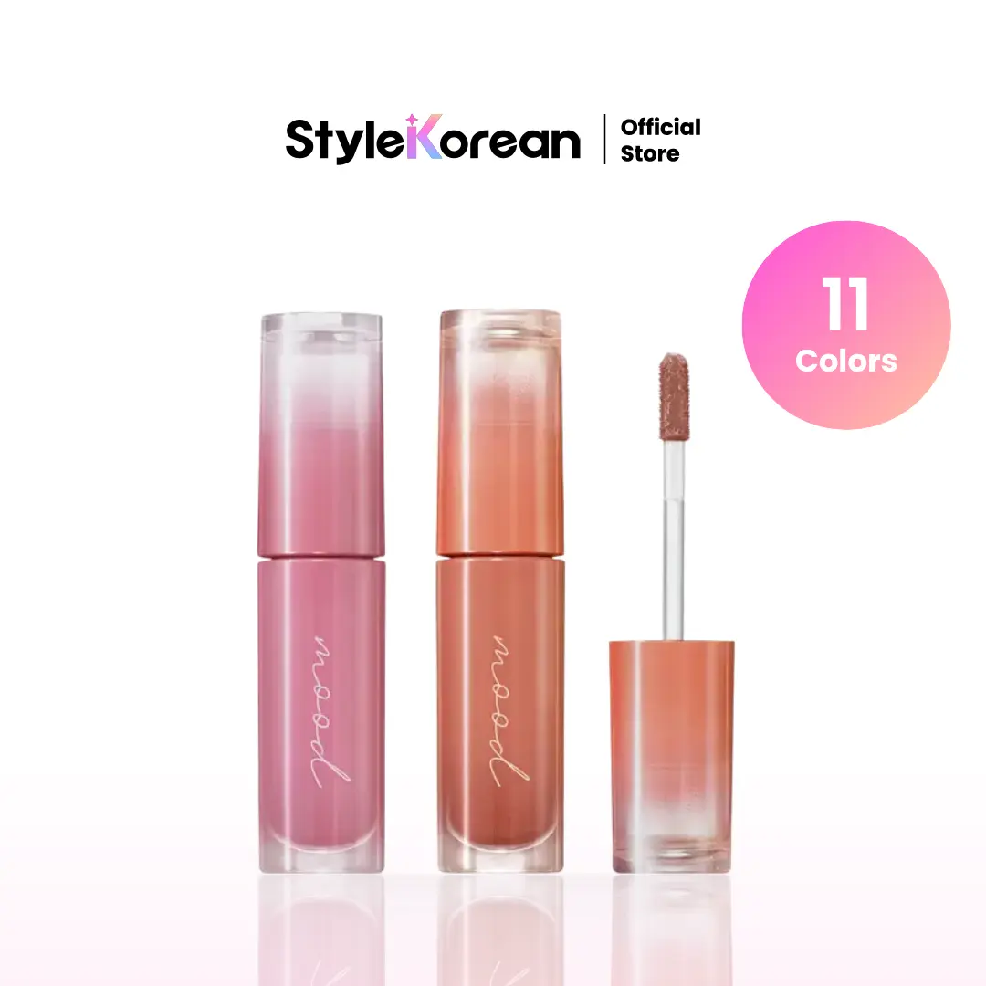 [Peripera] Ink Mood Glowy Tint Beige - Plumping Volume Gloss Korean Lip Gloss for Juicy Lips Lightweight Non-sticky Shiny Glowy Vivid Transparent Layer Lips Lip Combo Lipstick